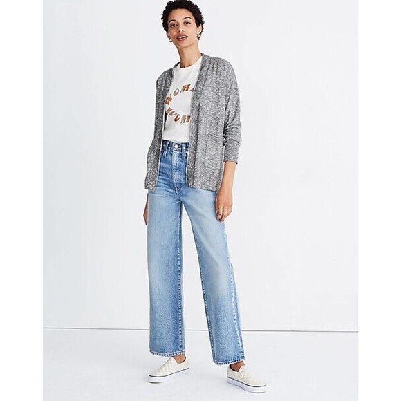 Madewell Sweaters - Madewell Marled Bradley Open Front Cardigan Gray AI211 Women's Size XL H14511